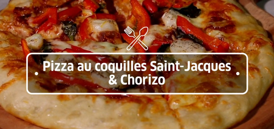 Pizza au st Jacques & Chorizo